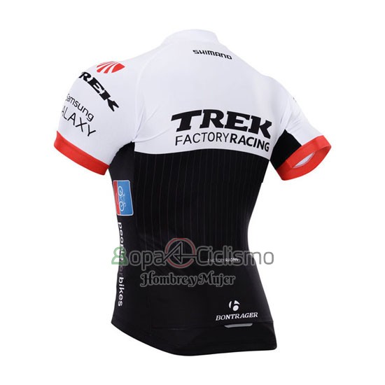 Trek Factory Racing Ropa Ciclismo Culotte Corto 2015 Mangas Cortas Blanco y Negro